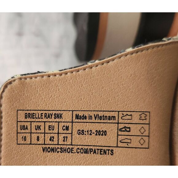 Vionic Brielle Snakeskin Sandal Size 10 - Picture 7 of 7